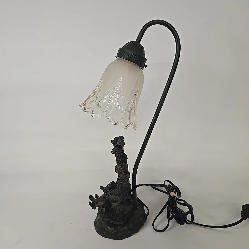 Young Lovers On A Swing Sculpted Table Lamp‎